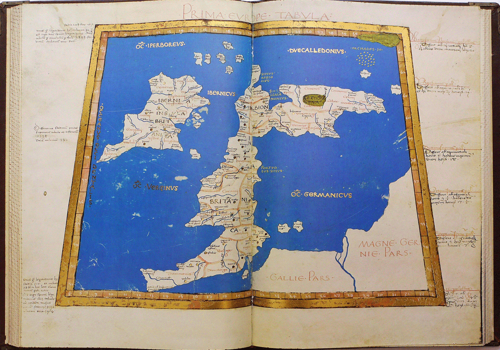 Atlas-Claudius Ptolomeus-Manuscript-Illuminated codex-facsimile book-Vicent García Editores-6 Great Britain islands.